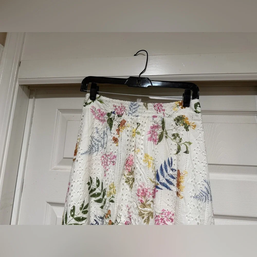 NWT Lulus Sweet At Heart White Floral Embroidered Two-Piece Midi Dress Small - Picture 14 of 16